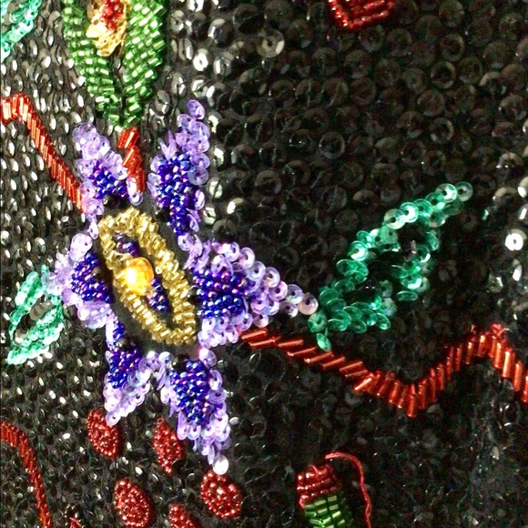 Stunning beaded, sequins, 💯% silk - Picture 3 of 16